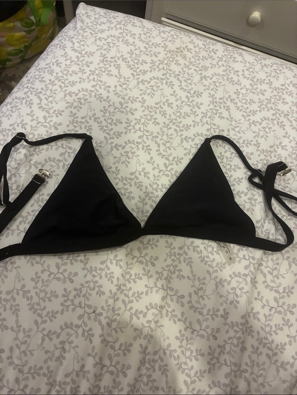 SHEIN Black Triangle Bikini Top